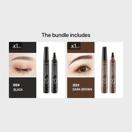 Delineador de ojos negro de larga duración con punta de pincel fina para un trazo de alta precisión.