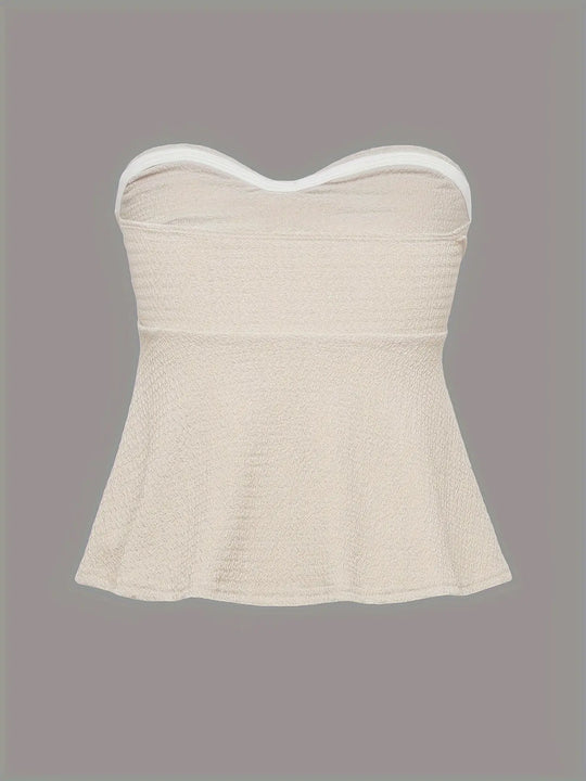 Top Bandeau Elegancia Profesional: Confort Adaptativo y Estilo Versátil.