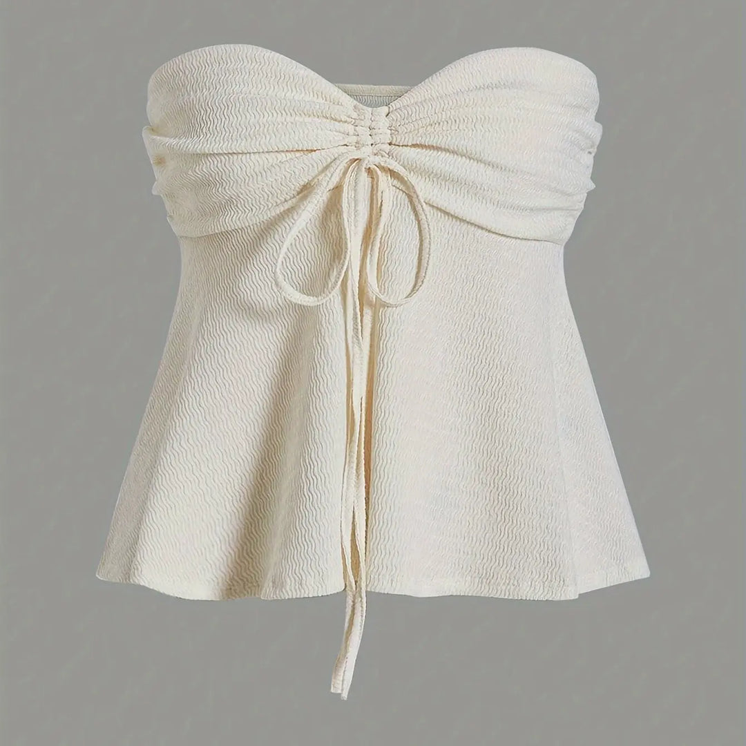 Top Bandeau Elegancia Profesional: Confort Adaptativo y Estilo Versátil.