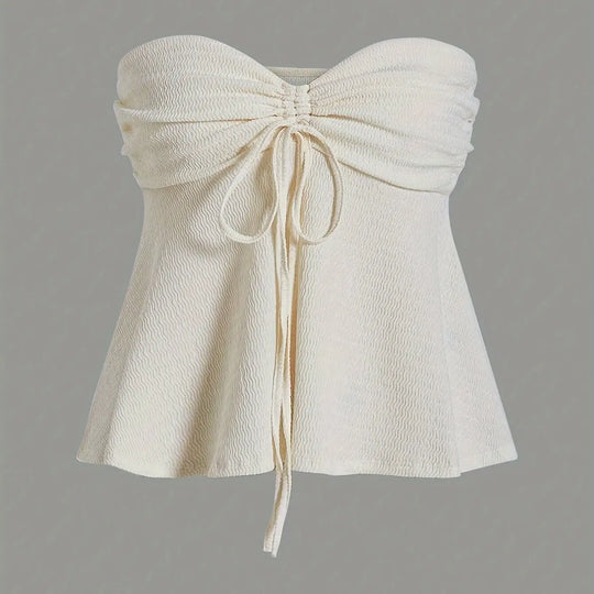 Top Bandeau Elegancia Profesional: Confort Adaptativo y Estilo Versátil.