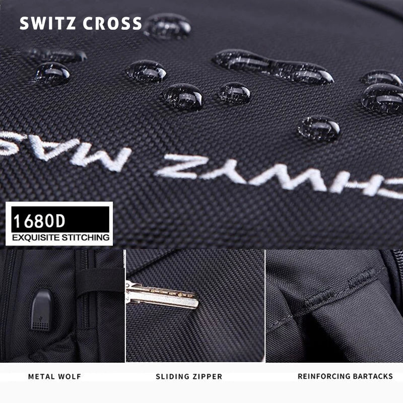 Mochila SwissGuard Profesional: Seguridad Élite, USB y Confort para el Sanitario Moderno.