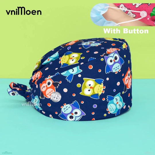 Gorros Quirúrgicos Bouffant Premium 'Cat & Bloom': Confort y Estilo Profesional.