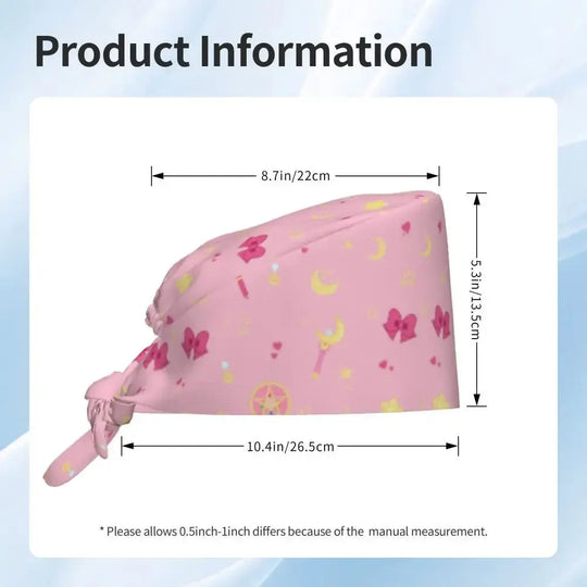 Detalle patrón estelar gorro médico