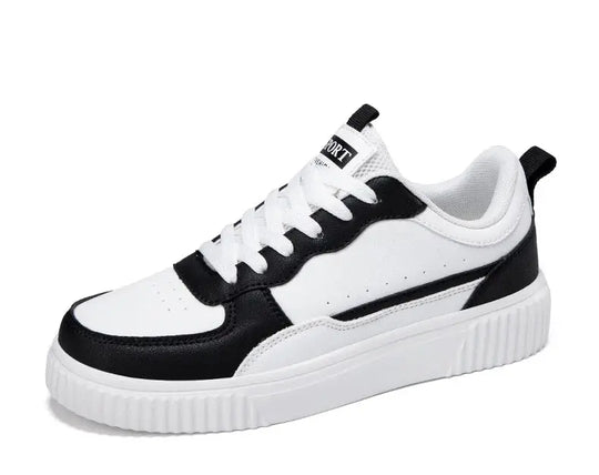 Textura transpirable zapatilla blanca.