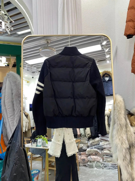 Textura acolchada plumón blanco