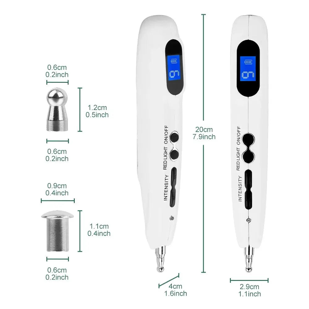 Punta precisa pluma acupuntura metálica.