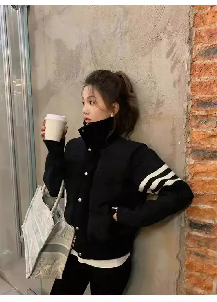 Acolchado plumón chaqueta médica blanca