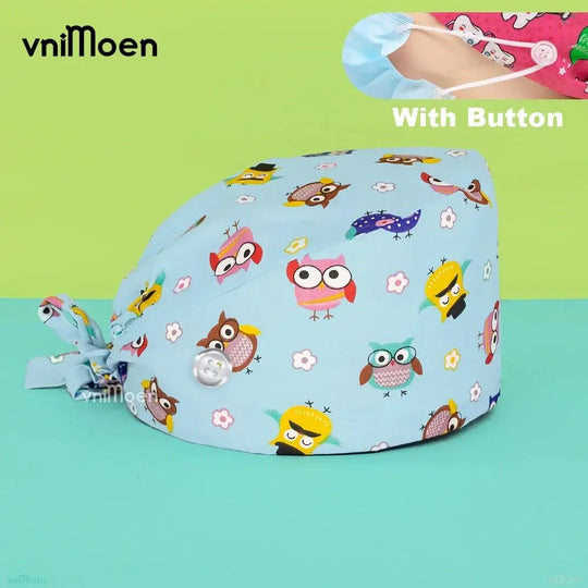 Gorros Quirúrgicos Bouffant Premium 'Cat & Bloom': Confort y Estilo Profesional.