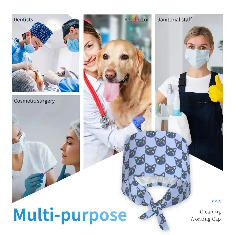 Detalle gorro quirúrgico patrón estelar.