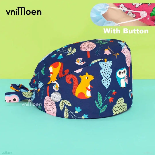 Gorros Quirúrgicos Bouffant Premium 'Cat & Bloom': Confort y Estilo Profesional.