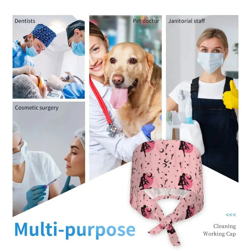 Gorro quirúrgico: estampado estrellas sutiles.