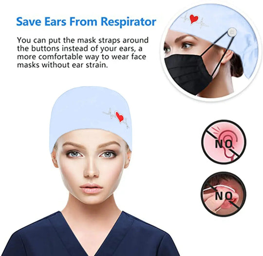 Detalle tejido suave gorro quirúrgico