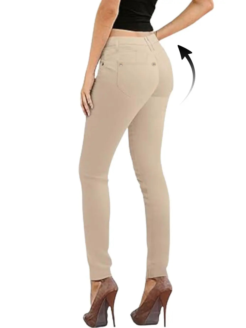 Jeans Blancos Elásticos Premium para Mujer Profesional del Área de la Salud.