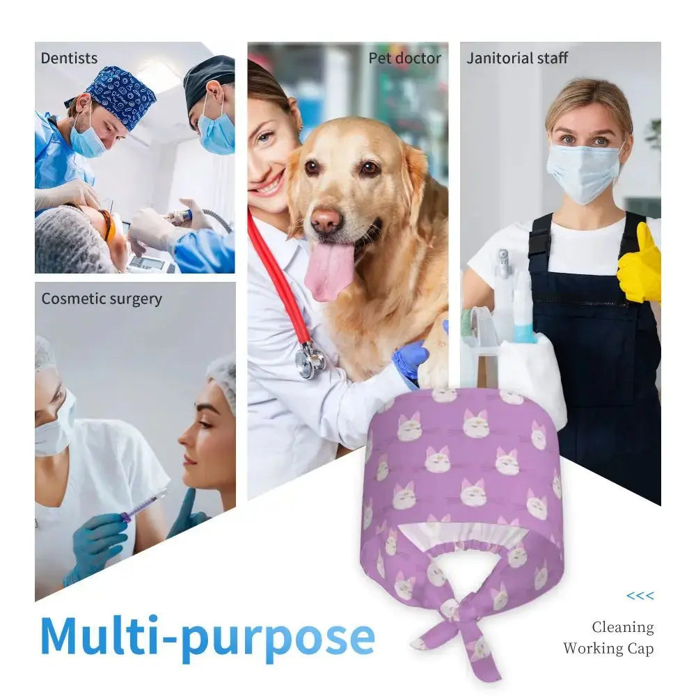 Textura premium gorro quirúrgico estrellas