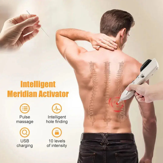 Pluma de Acupuntura Élite: Bienestar & Alivio Sofisticado para Profesionales.