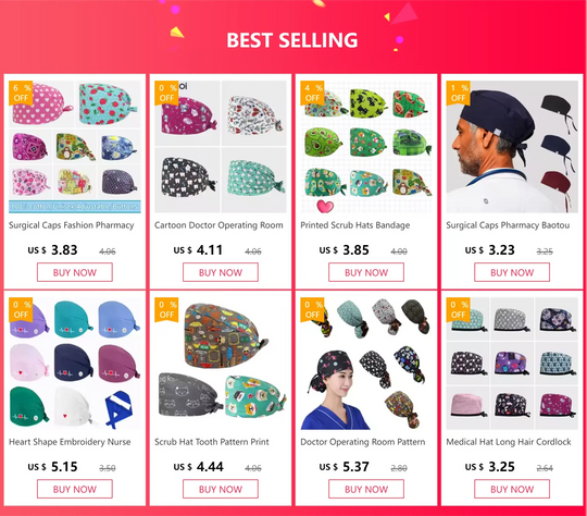 MedSurgery: Gorros Quirúrgicos Florales Premium.