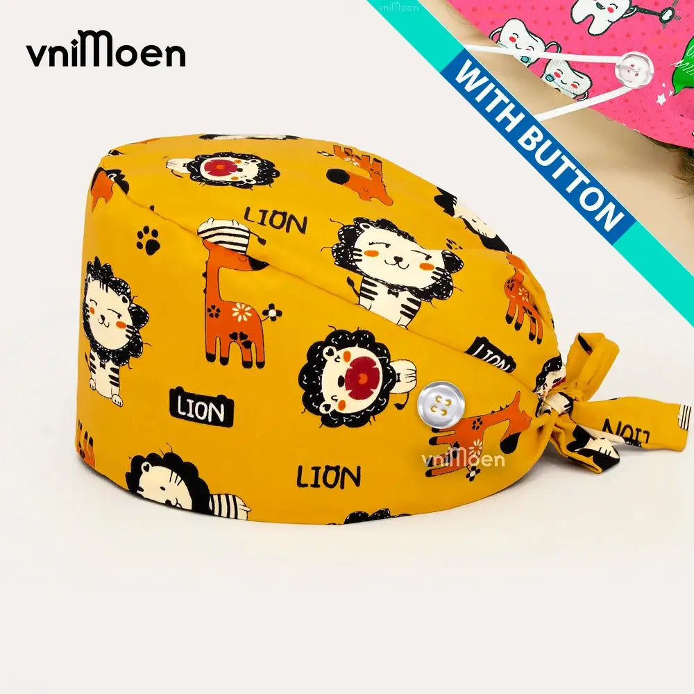 Gorros Quirúrgicos Bouffant Premium 'Cat & Bloom': Confort y Estilo Profesional.