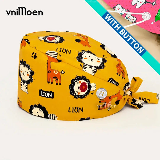 Gorros Quirúrgicos Bouffant Premium 'Cat & Bloom': Confort y Estilo Profesional.