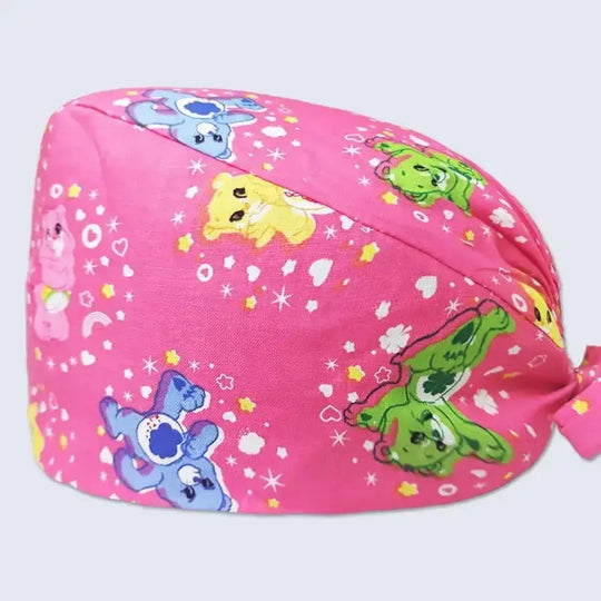 Gorro quirúrgico floral estampado delicado
