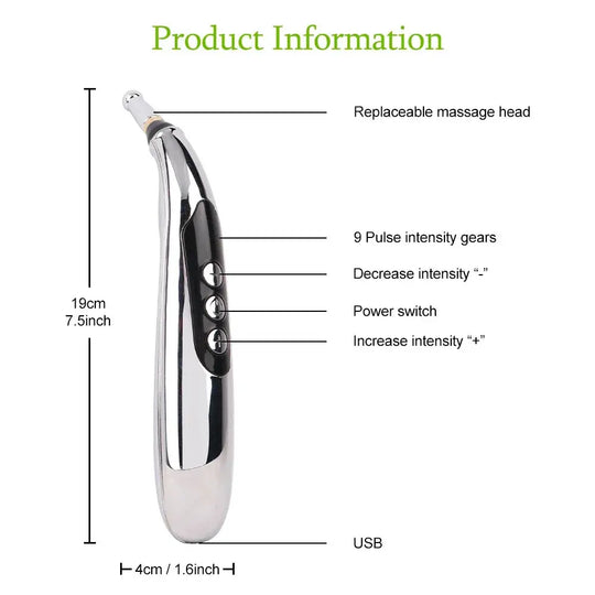 Acabado cromado pluma acupuntura