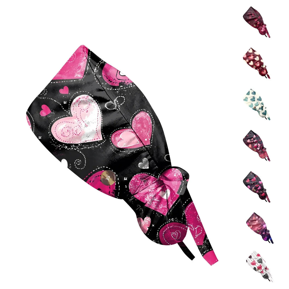 RomanticFit™ Premium: Gorro Quirúrgico Femenino con Botón, Estilo y Confort Superior..