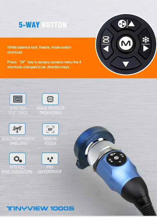 Medeasy Full HD: Endoscopio Médico de Precisión. Vanguardia y Elegancia para Expertos.