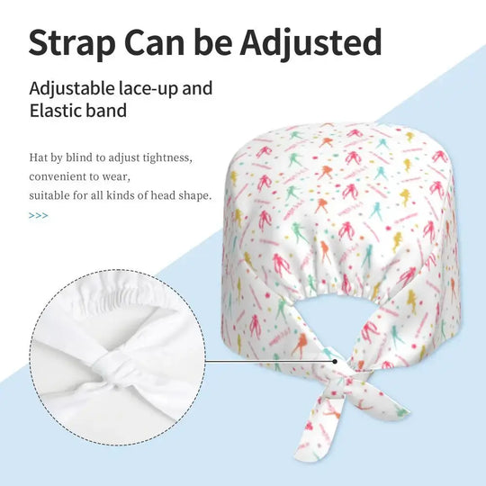 Textura gorro quirúrgico patrón lunar
