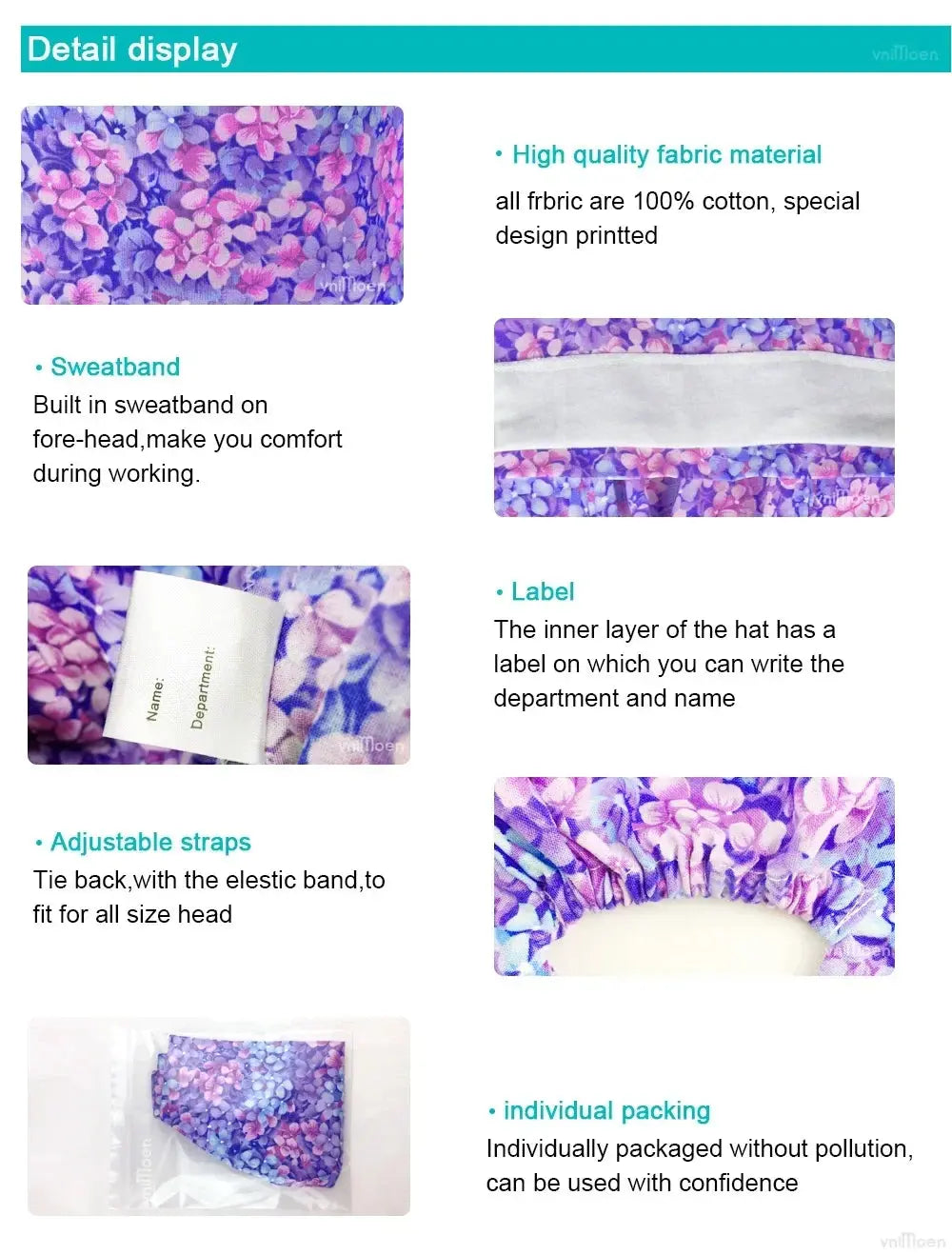 Gorros Quirúrgicos Bouffant Premium 'Cat & Bloom': Confort y Estilo Profesional.