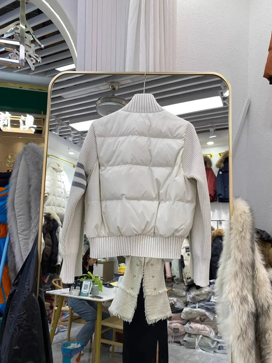 Acolchado plumón aislante chaqueta médica