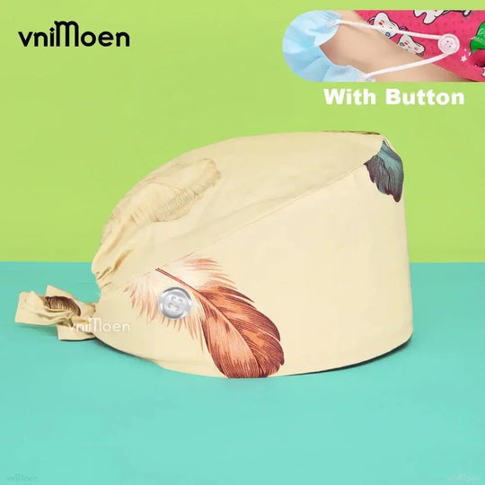 Gorros Quirúrgicos Bouffant Premium 'Cat & Bloom': Confort y Estilo Profesional.