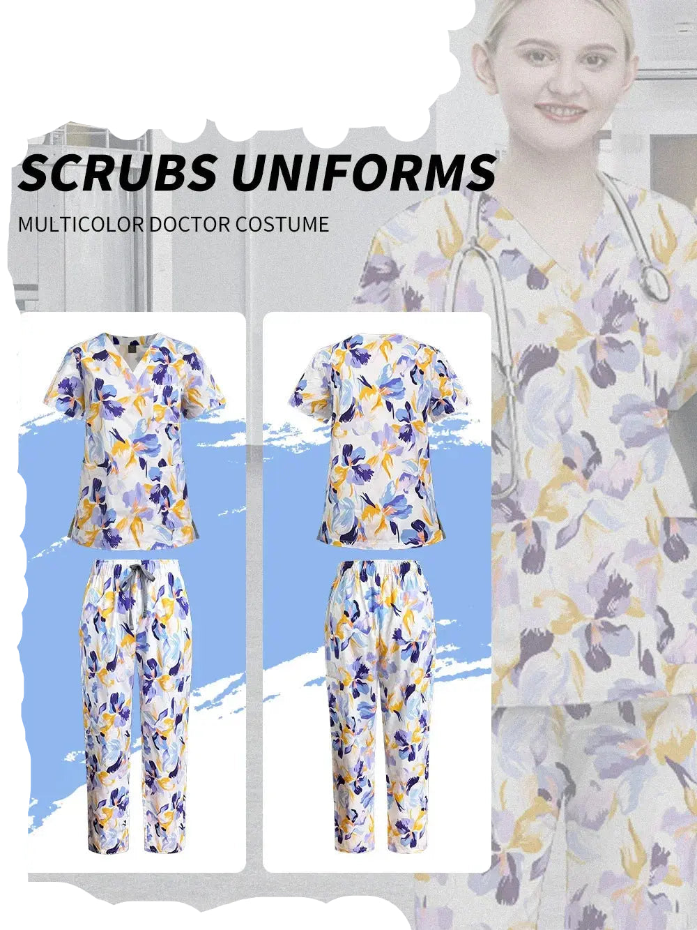 Scrub Médico Femenino Premium: Confort Ergonómico y Estilo Profesional Superior.