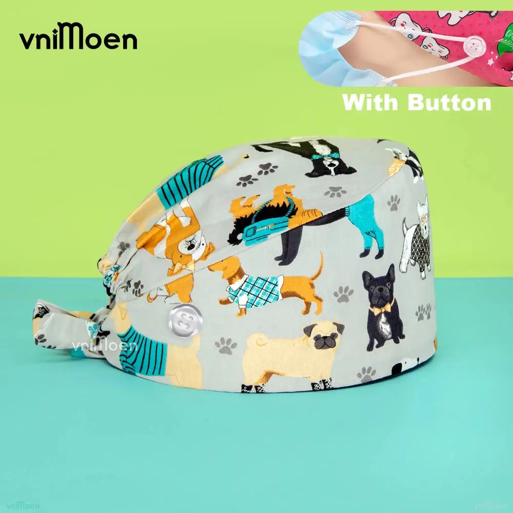 Gorros Quirúrgicos Bouffant Premium 'Cat & Bloom': Confort y Estilo Profesional.