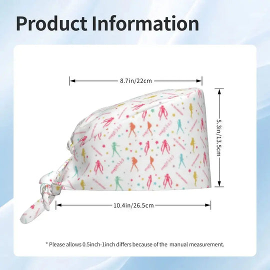 Estampado estelar gorro quirúrgico.