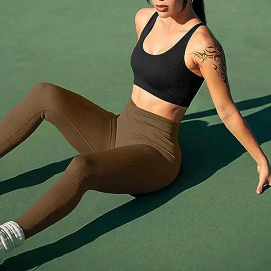 Leggings Élite Acanalados Seamless: Confort & Estilo Profesional sin Límites.