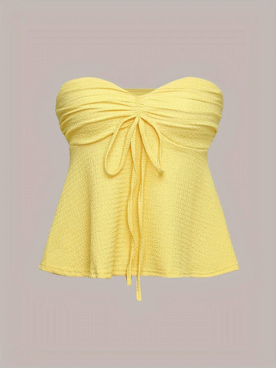 Top Bandeau Elegancia Profesional: Confort Adaptativo y Estilo Versátil.