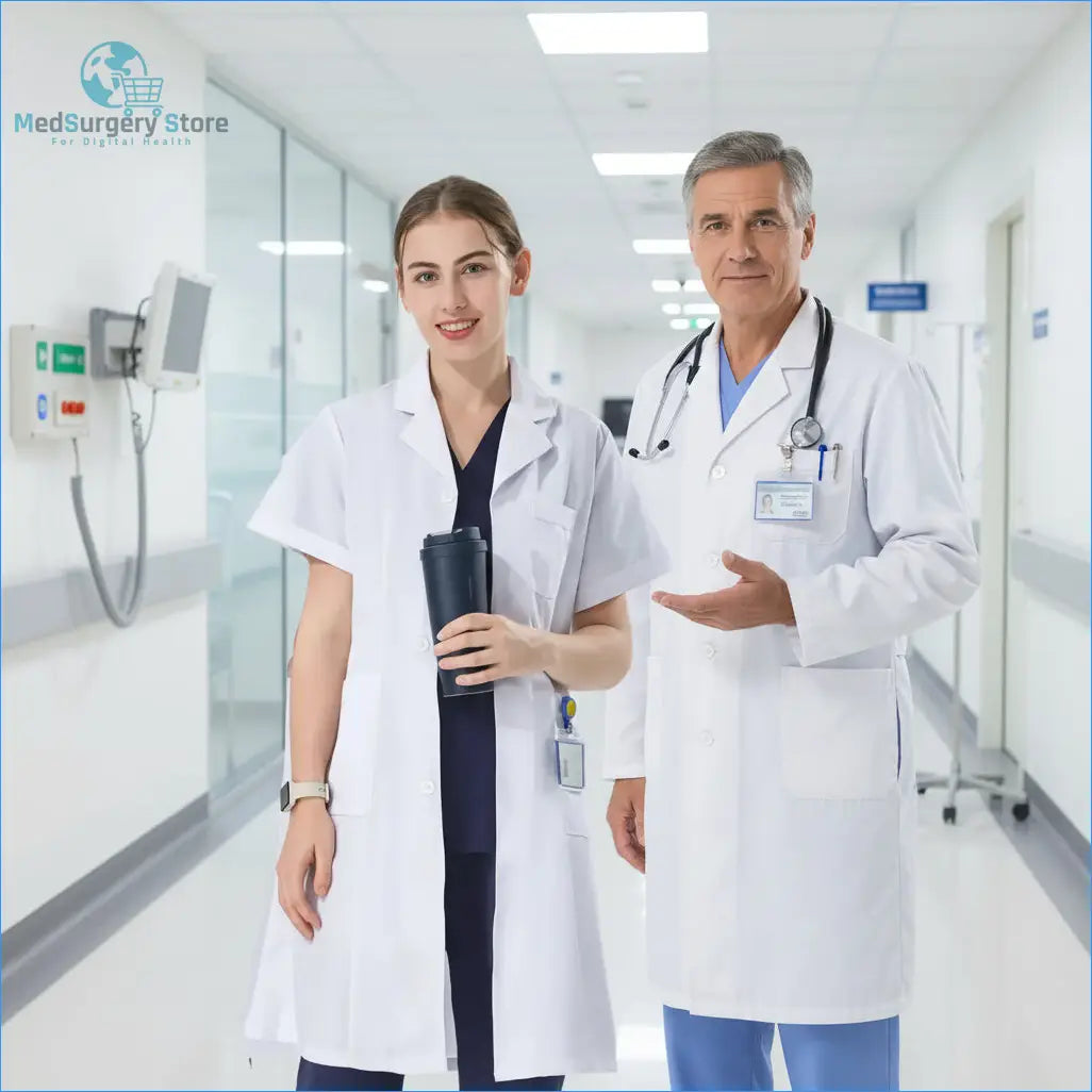 Aura Profesional: Bata Médica Femenina. Confort Élite y Estilo Impecable en Clínica..