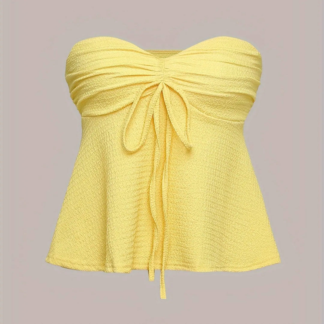 Top Bandeau Elegancia Profesional: Confort Adaptativo y Estilo Versátil.