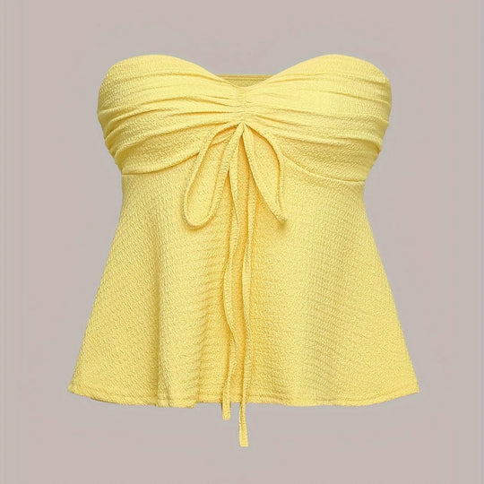 Top Bandeau Elegancia Profesional: Confort Adaptativo y Estilo Versátil.