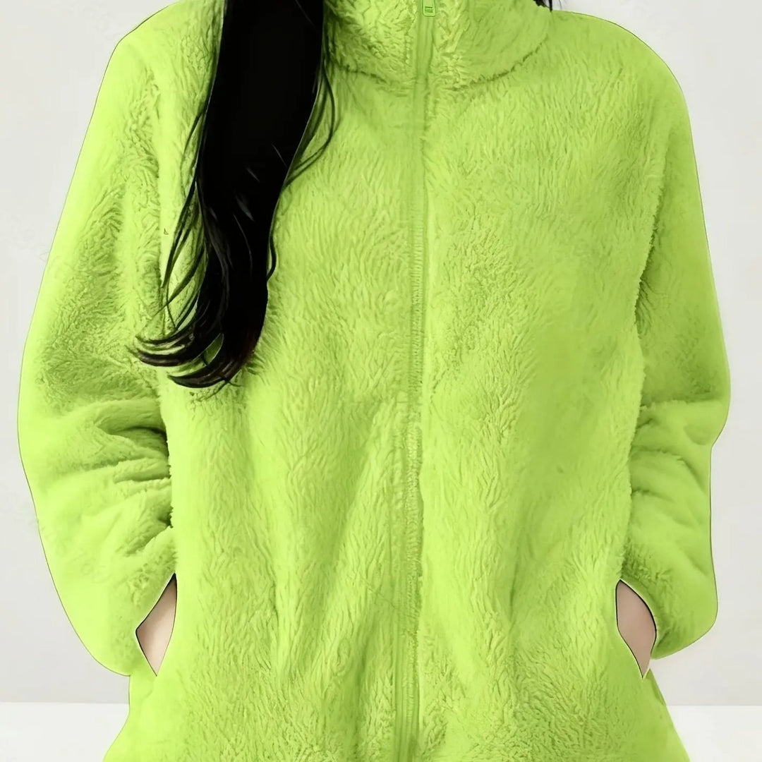 Tejido polar suave transpirable femenino.