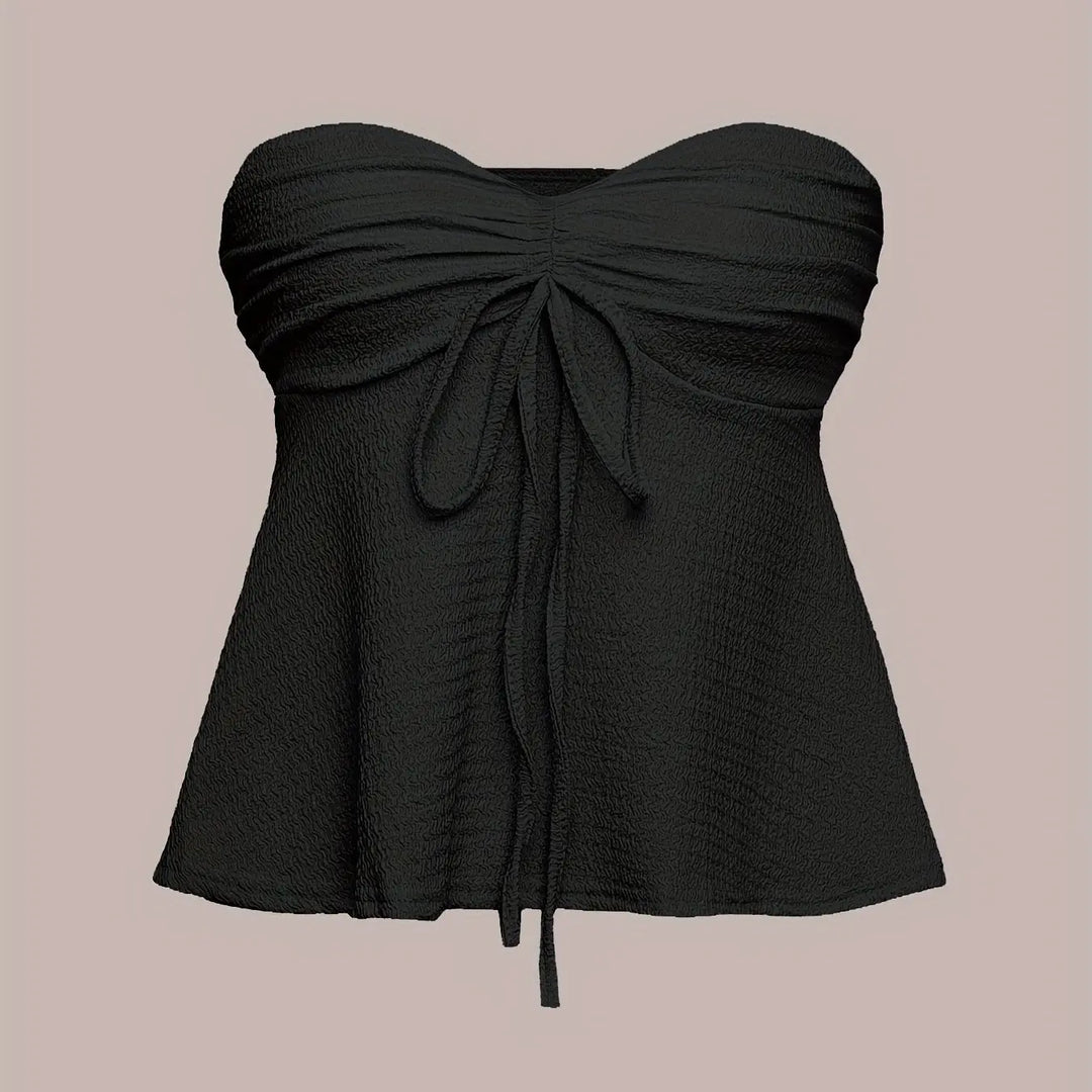 Top Bandeau Elegancia Profesional: Confort Adaptativo y Estilo Versátil.